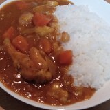 焼き手羽元のチキンカレー